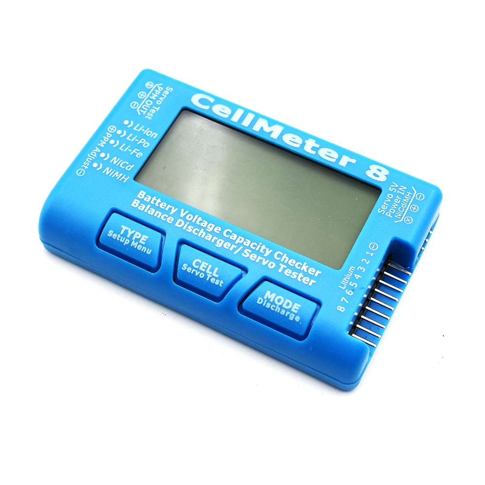 RC CellMeter-8 1-8S battery capacity voltage test meter LiPo li-lon NiMH meter 8 high quality wholesale