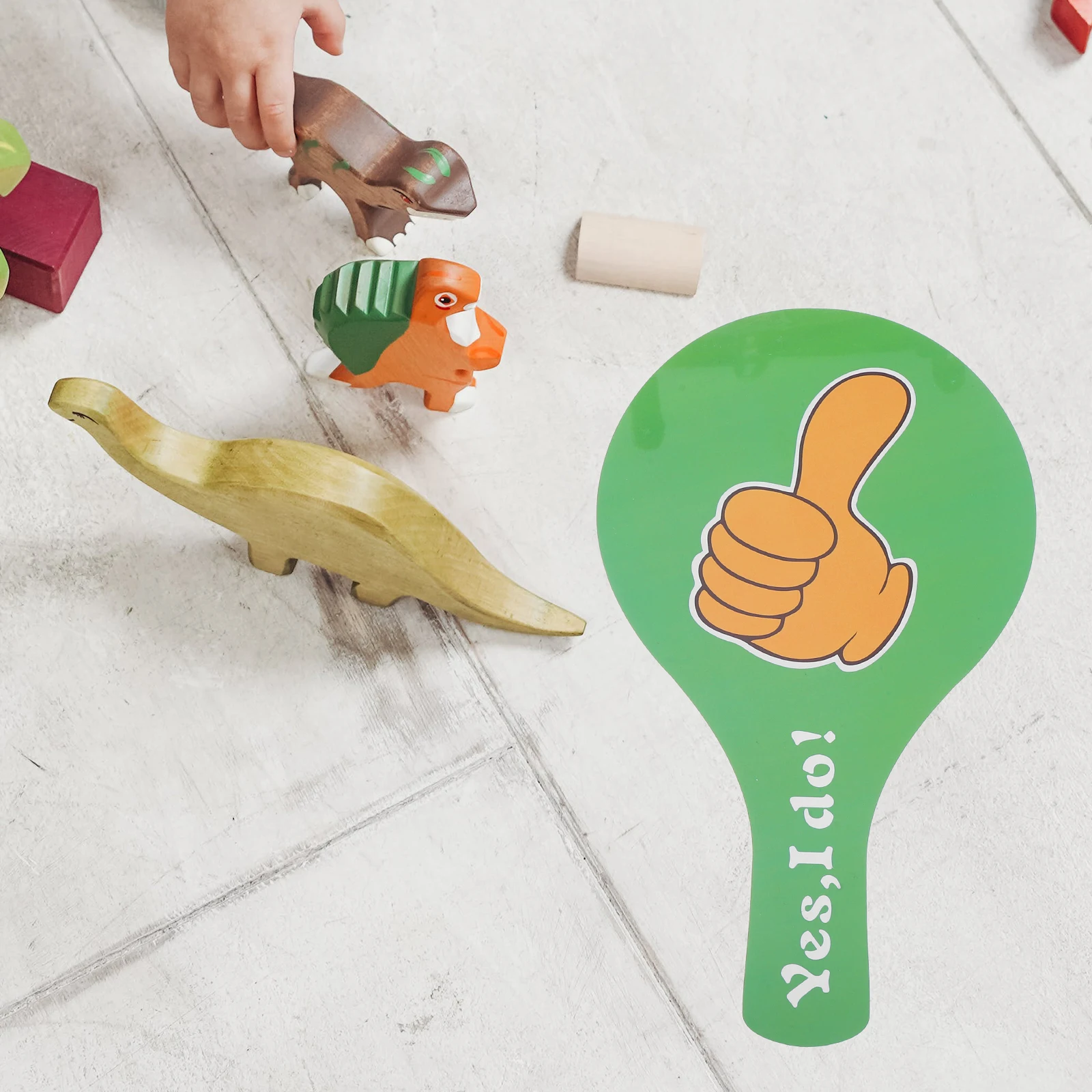

2 pcs Dual-Sided Red Green Voting Plastic Classroom Feedback Paddles For Education Game Auction Thumbs Up