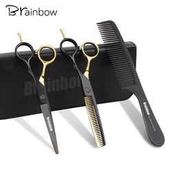 Brainbow 5.5' /6.0' Professional Hair Scissors Japan Hairdressing Barber Scissors Thinning Cutting Shears Haircut Hair Style