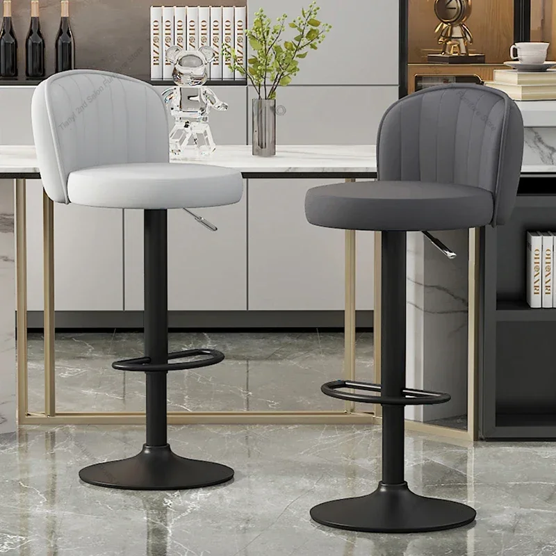 Swivel Nordic Bar Chairs High Stool Modern PU-leather Adjustable Bar Chairs Relax Italian Design Bar Furniture Barkrukken LLBC