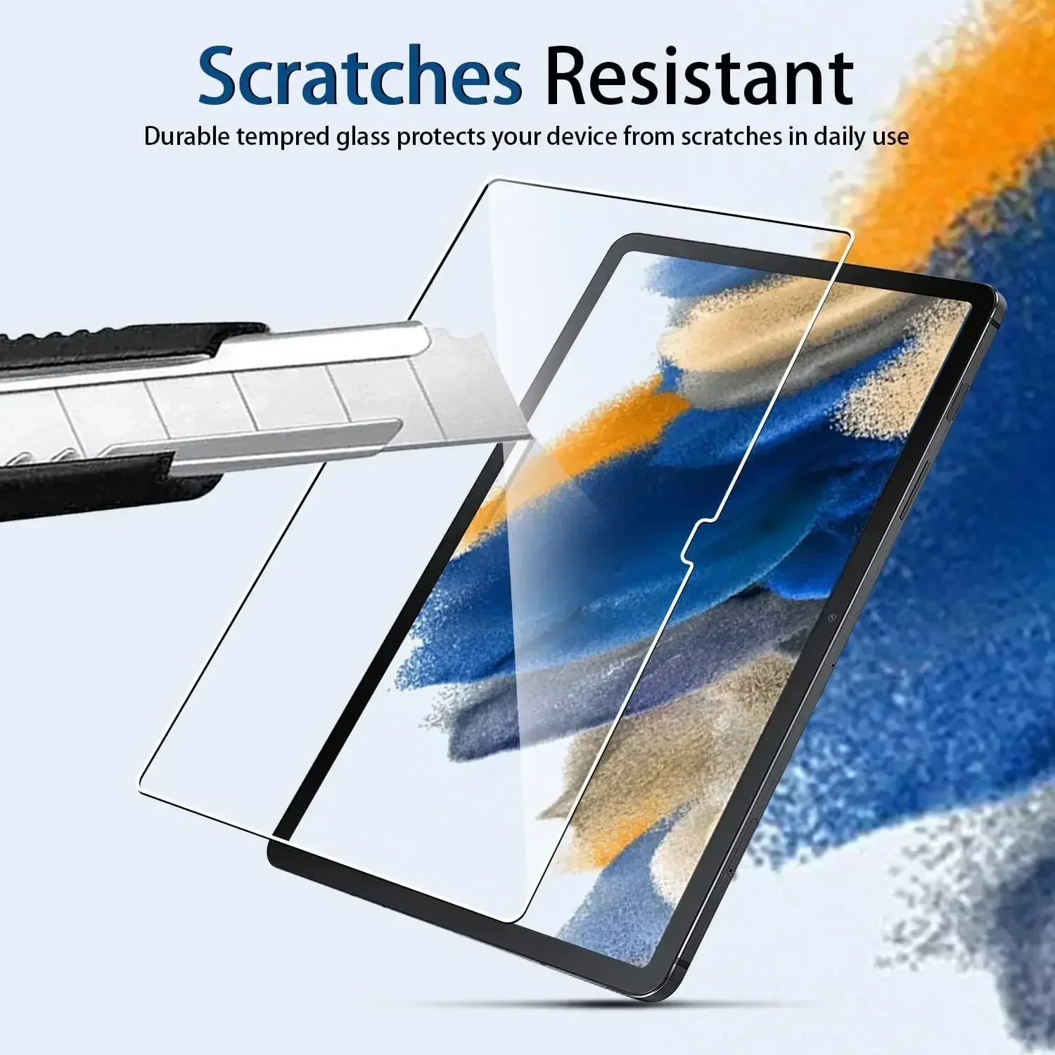 Pelindung layar kaca antigores untuk Samsung Galaxy Tab A 10.1 T510 T580 A9 A7 A8 X200 S5E 10.5 S6 Lite 10.4 S9 S7 FE S8 + X510