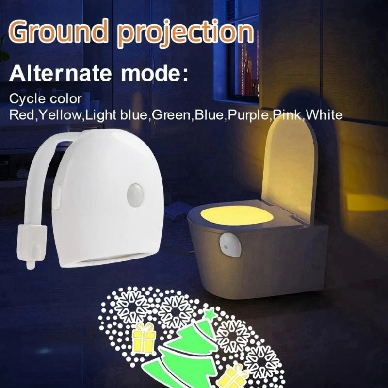 

Toilet Light with Motion transducer, Rechargeable Colour-Changing Toilet Night Light, Waterproof Household Appliances for 37JD
