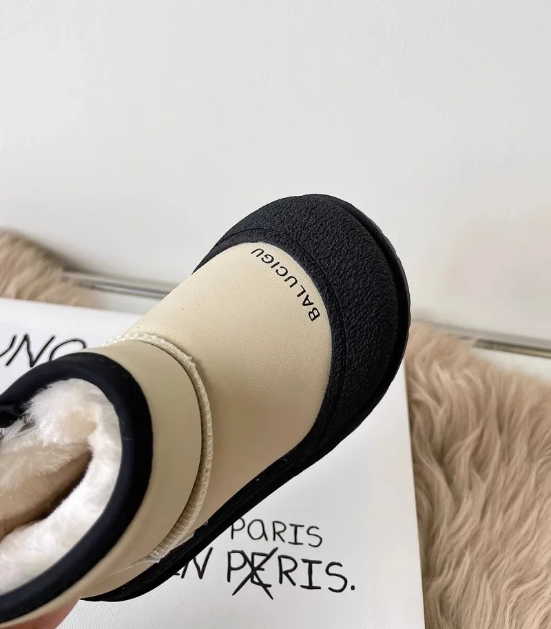 2026 Neue Winter-Plüsch-Schneestiefel für Kinder Dicke Warme Baumwollschuhe für Jungen und Mädchen Wasserdichte Kinder-Winterstiefel Samtschuh – Detail 13