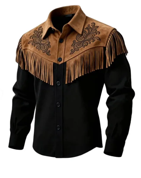 2026 Herfst Winter Heren Bont Omzoomd Jas Jas Vintage Etnische Trendy Knop Open Voering Casual Jas Streetwear Heren jas