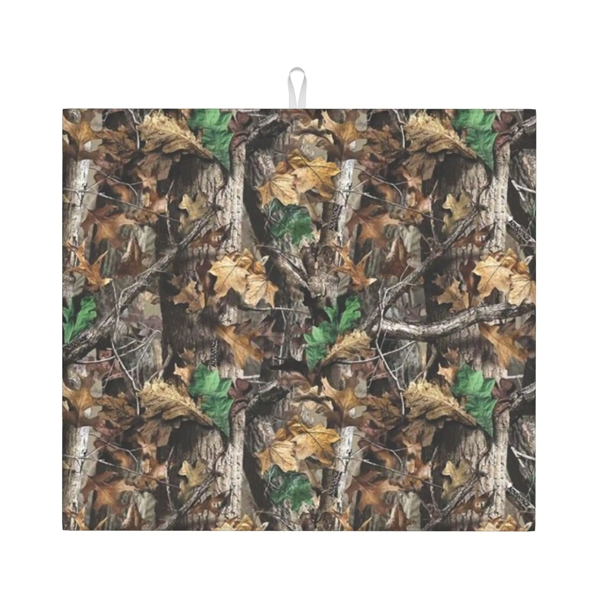 Real Tree Forest Camo Camouflage Pattern Non Slip Kitchen Counter Protector Mat Barware Tableware Reusable Mat For Kitchen