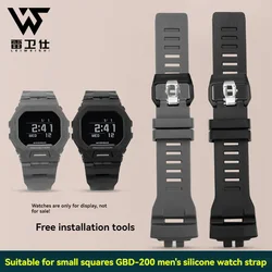 Watch Accessories For Casio GBD-200SM Men's Silicone Strap Sports Waterproof Bracelet GBD-200 rubber Replacement Watchband