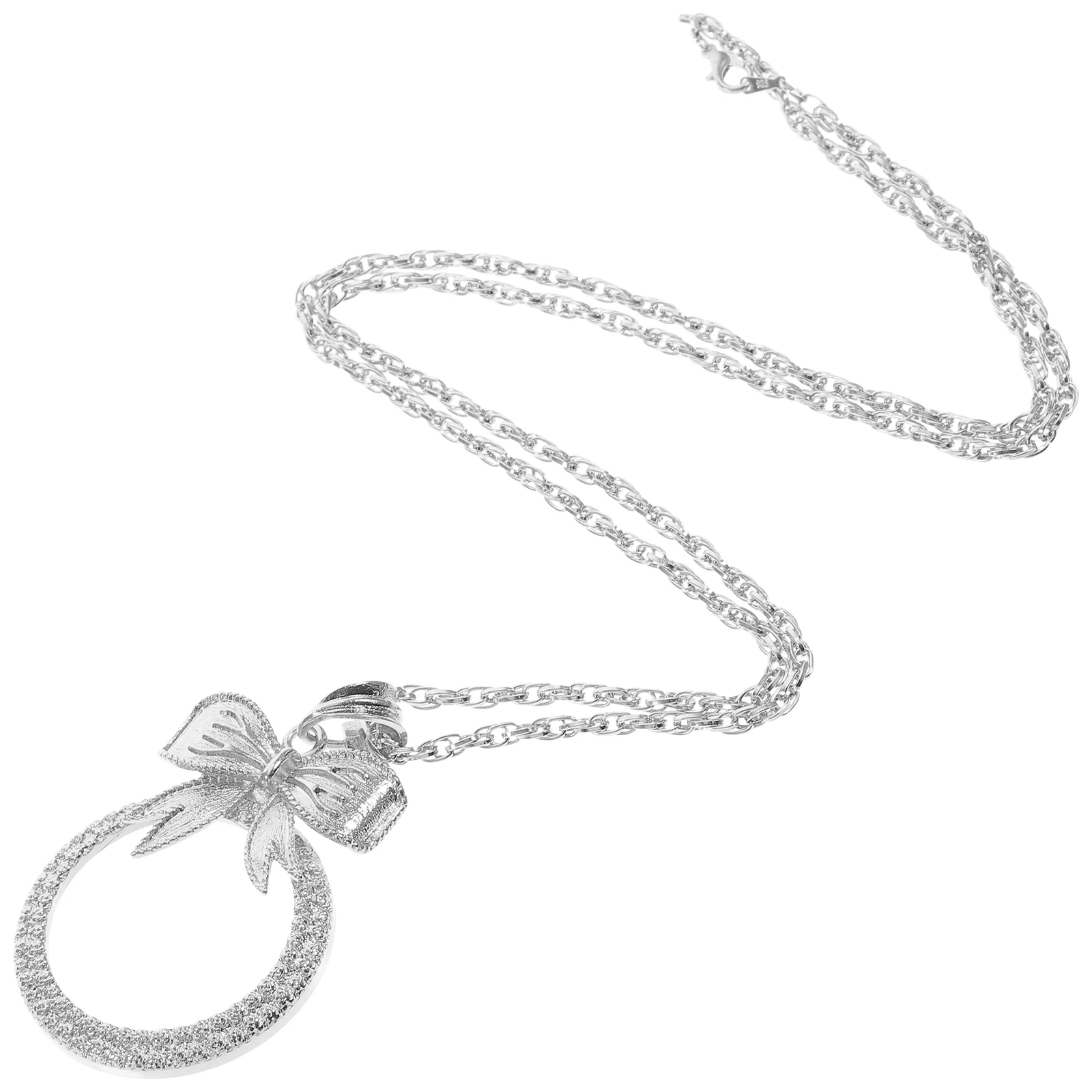 

Delicate Magnifier Necklace Portable Loupe with Chain for Seniors Hobbyists Professionals Sweater Necklace Hanging Magnifier
