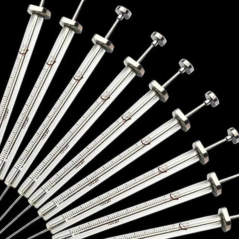 Microliter Syringe Liquid Chromatographic Injector Syringe Flat Tip Microinjector 0.5/1/2/5/10/25/50/100/250/500/1000uL