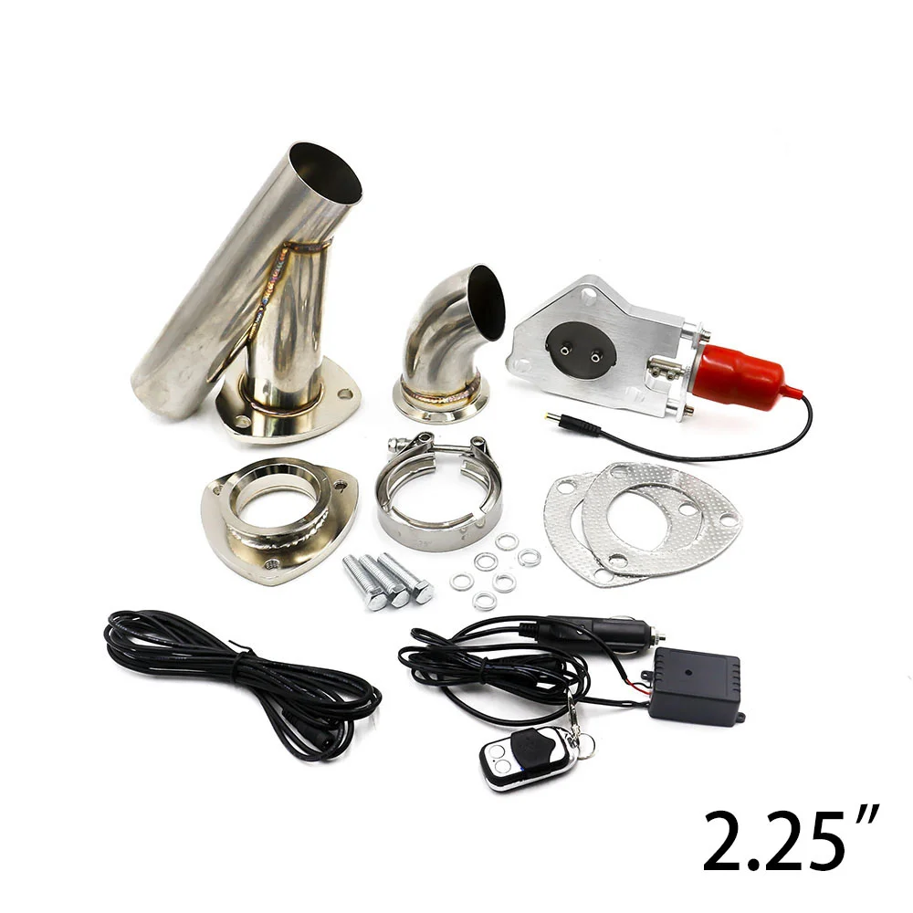 Car Electric Stainless Exhaust Cutout Cut Out Dump Valve Switch with Remote control kit 2\'\' 2.25\'\' 2.5\'\' 3\'\' Inch