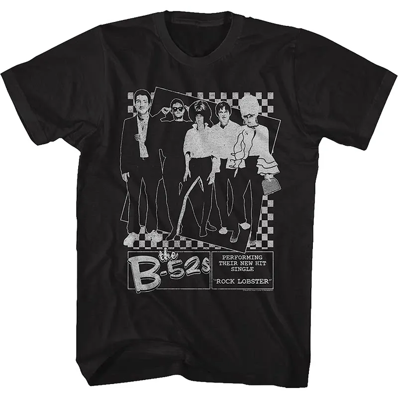 Pop in 1976 The B-52s New Wave Band Was Founded in Athens Georgia. American Retro Streetwear T-shirt