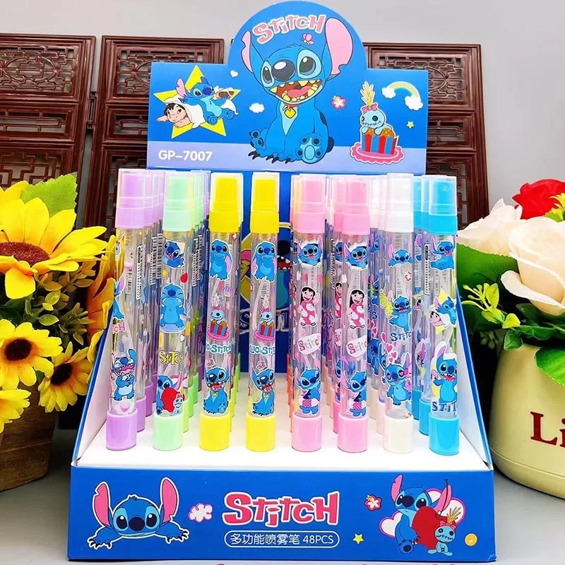 Gel Pens Sets 0.5mm Black 48pcs/Lot Kawaii Stitch Writing Cute Ink Neutral Pen Kids Gift Office School Supplies Wholesale