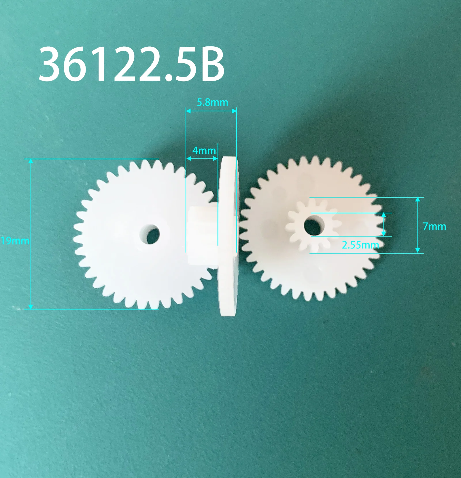 36122A 36122B 36122.5B M=0.5 Bilayer Gears OD 19mm 36 Teeth/ 12 Tooth 2mm 2.5mm Hole Plastic POM Gear Wheels 10pcs/lot