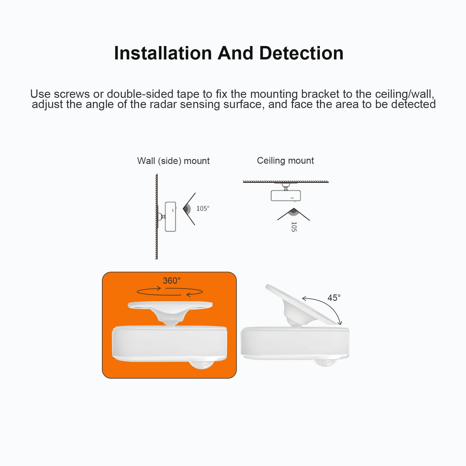 Tuya Anwesenheitssensor Smart Zigbee 24G MmWave Radar + PIR, Helligkeitserkennung, Batteriebetrieben, Unterstützt Zigbee2mqtt Home Assistant – Detail 10