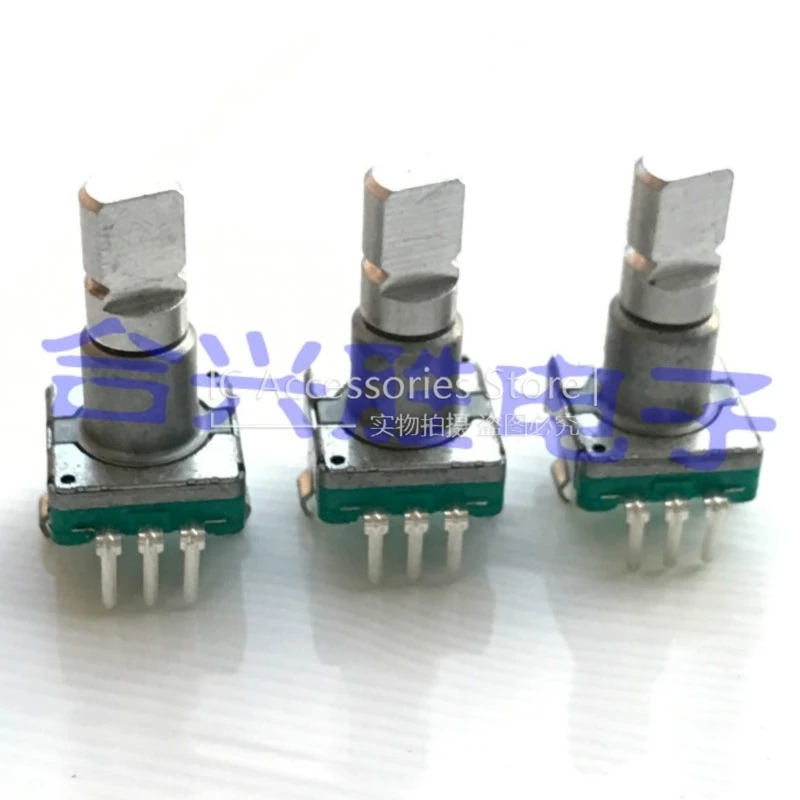 1PCS Digital Potentiometer Car CD Navigation Audio Rotation EC11 Coding Key Switch 30 Bit Shaft Length 17MM