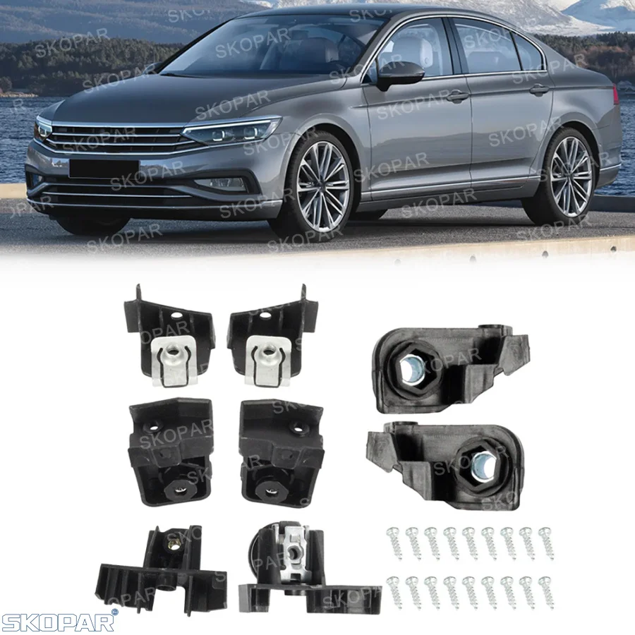 For VW Passat B8 PA European Version 2019 2020 2021 2022 Car Front Headlight Bracket HeadLamp Repair Kit 3G0998225A 3G0998226A
