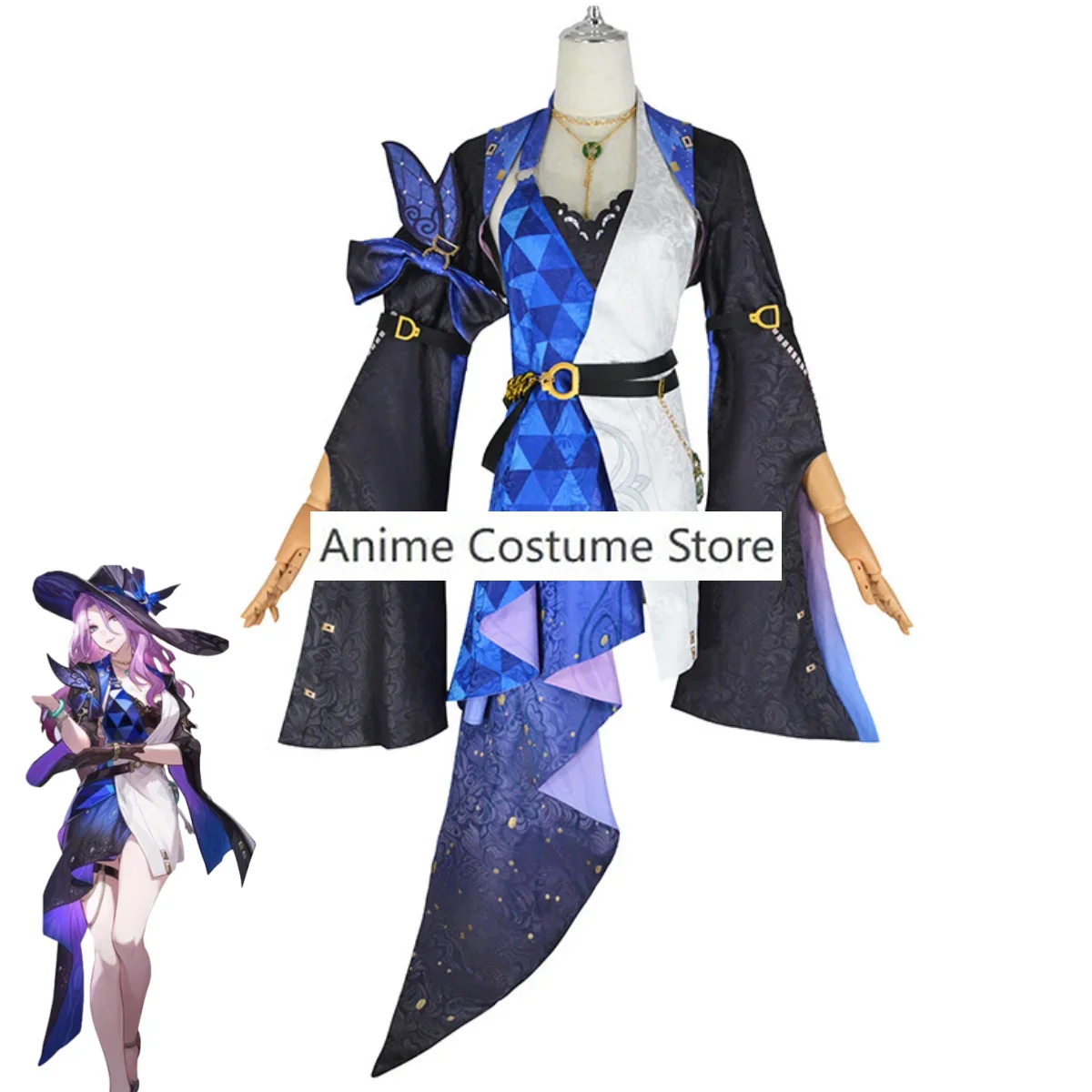 Honkai: Star Rail Diversized Cosplay Costume pour femme, Anime Game, Madam Diamond Aventurine, Party Hearts, fur s Wig, Halloween Wig