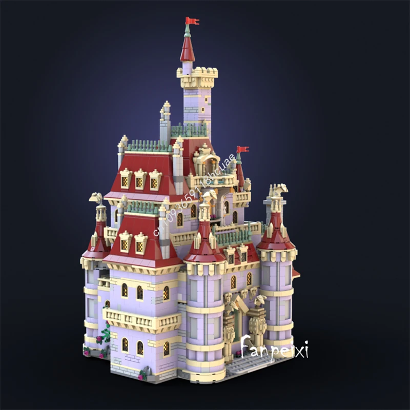 6237 قطعة MOC Beautyes الوحش القلعة ديزنيينغ نموذج ألعاب مكعبات البناء العمارة عيد ميلاد الاطفال فكرة الإبداعية هدايا عيد الميلاد #3
