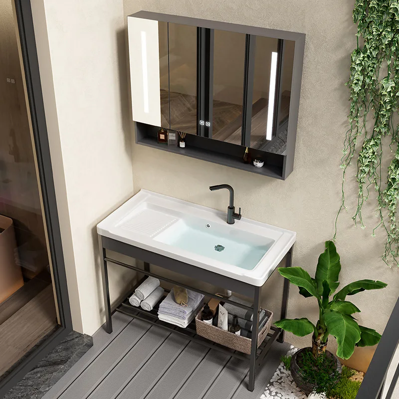 

Ceramic laundry basin with washboard integrated basin, laundry pool with washboard balcony ultra-deep laundry tank, pool