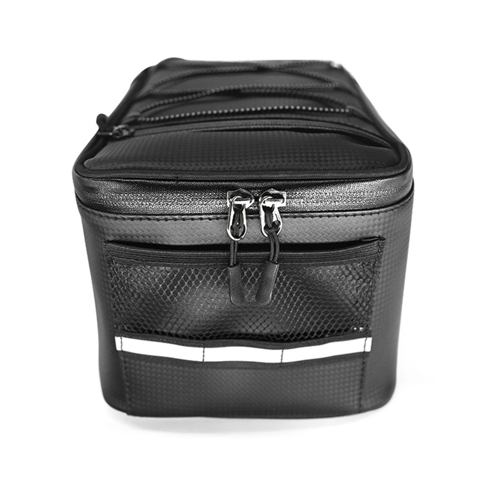 

PU Cycling Back Seat Bag Tail Bag Waterproof Cycling Rear Seat Pouch Storage Pack Fits Most Bikes Reflective