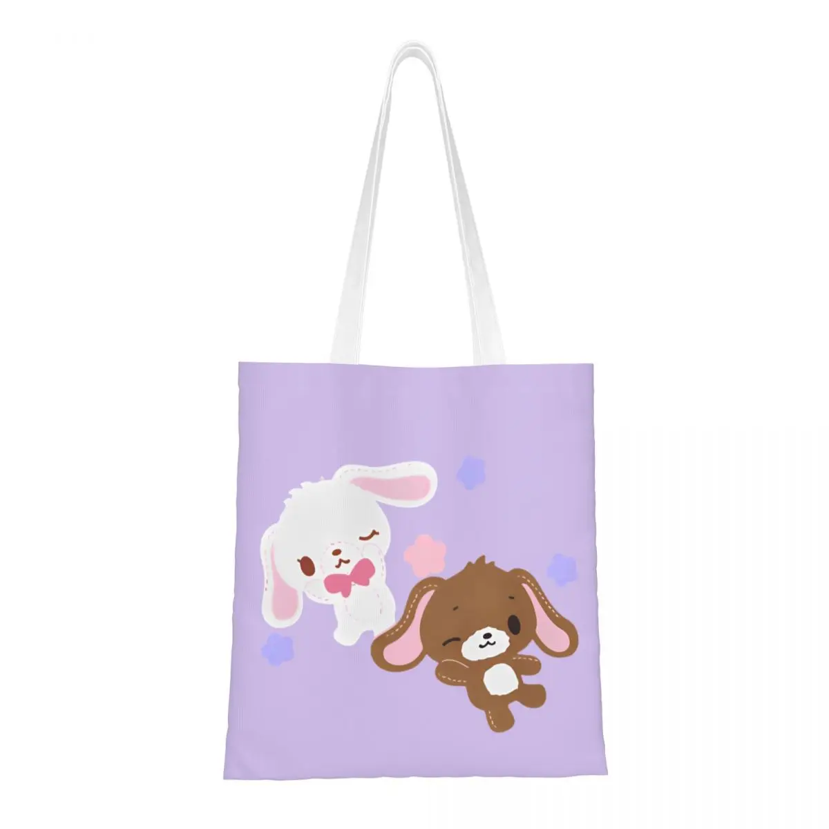 

Sugarbunnies Shirousa Kurousa Cutecore Jojifuku Pinkcore Canvas Tote Bag Eco-Friendly Large Capacity Grocery Bag Shopping Bags