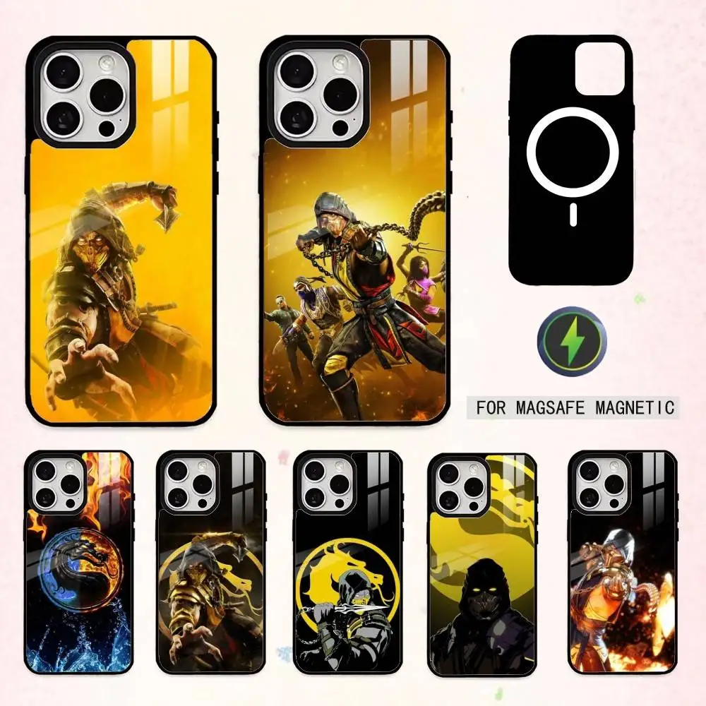 

G-Game MortalS K-Kombat Cool Phone Case For iPhone17,16,15,14,13,12,11 Plus,Pro Max Magnetic For Magsafe Wireless Charging