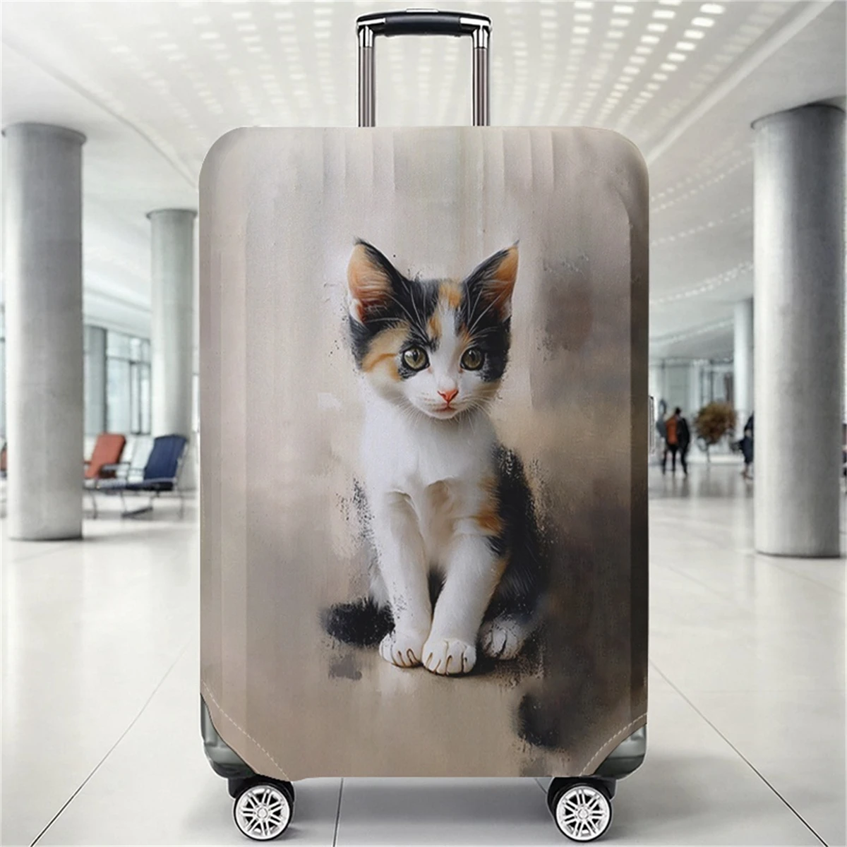 

Защитный чехол для багажа с кошачьим принтом, подходит для чемоданов 18-32 дюймов, чехлы для ручек чемоданов, дорожные аксессуары.