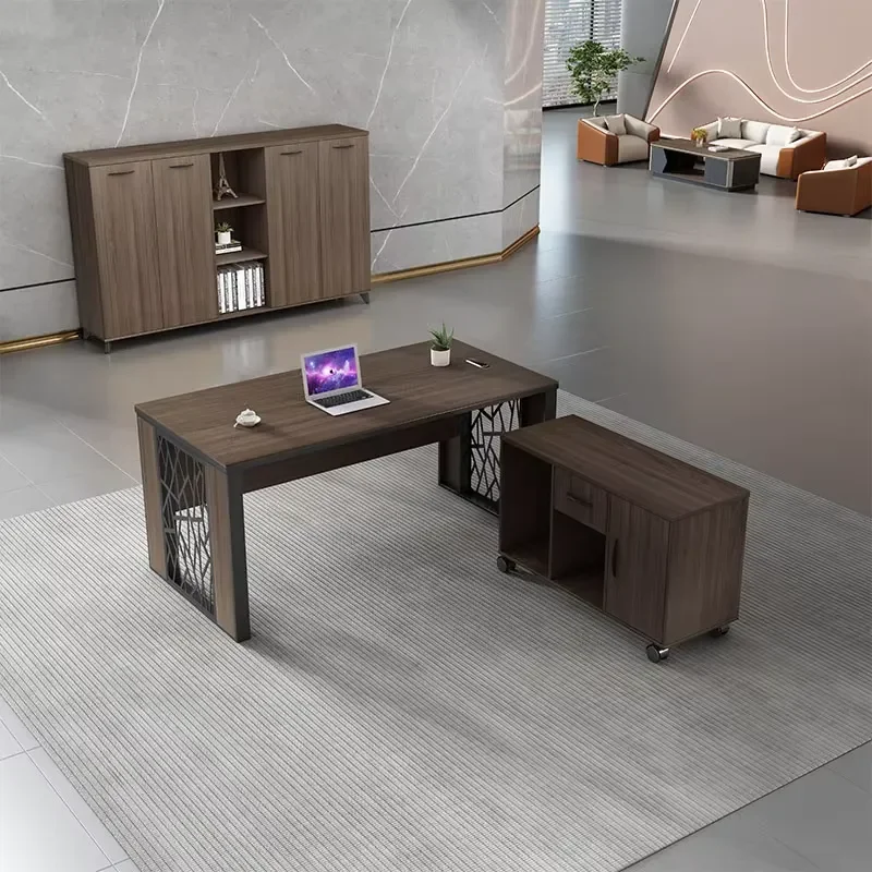 Modern Modular Stand Up Desk Large Capacity Customizable Design With Durable Wooden Filing Cabinet Drawers For Office Storage