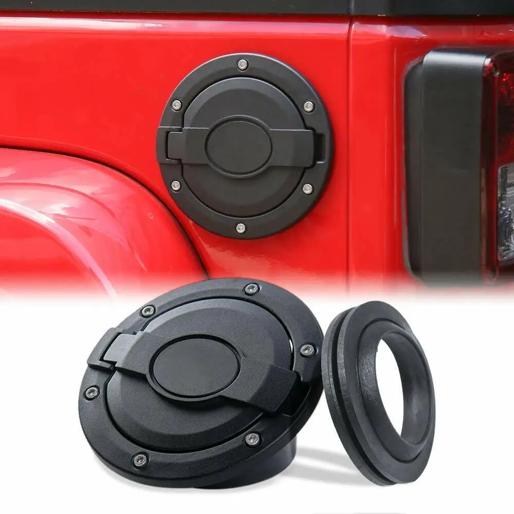 Pokrywa zbiornika paliwa gazowego dla Jeep Wrangler JK 2007-2018 i nieograniczona zewnętrzna pokrywa wlewu paliwa