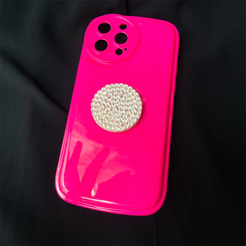 Divertente sorriso stelle strass espandere supporto per impugnatura accessori per cellulare adesivo staffa da scrivania universale