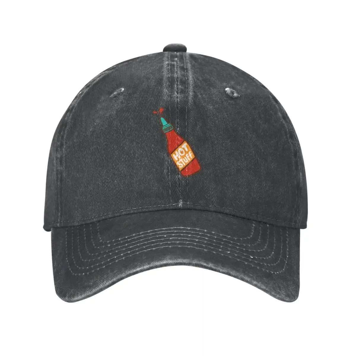 Hot Stuff Hot Sauce Pattern in Yellow Cowboy Hat tea Hat Military Tactical Cap Sunscreen Women Men's