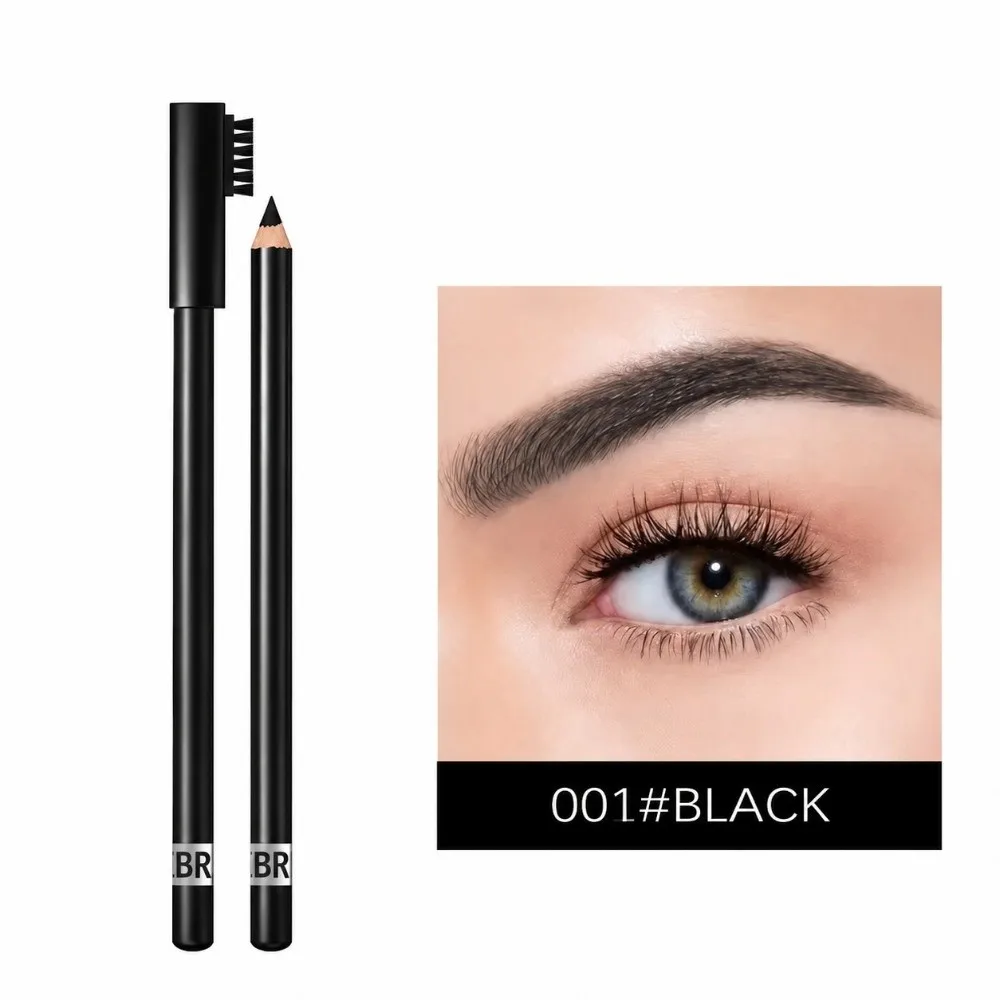 Professional Double-Ended Eyebrow Pencil Waterproof Matte Finish Eyebrow Tool Long Lasting 4 Colors Eye Liner Pen Daily Makeup
