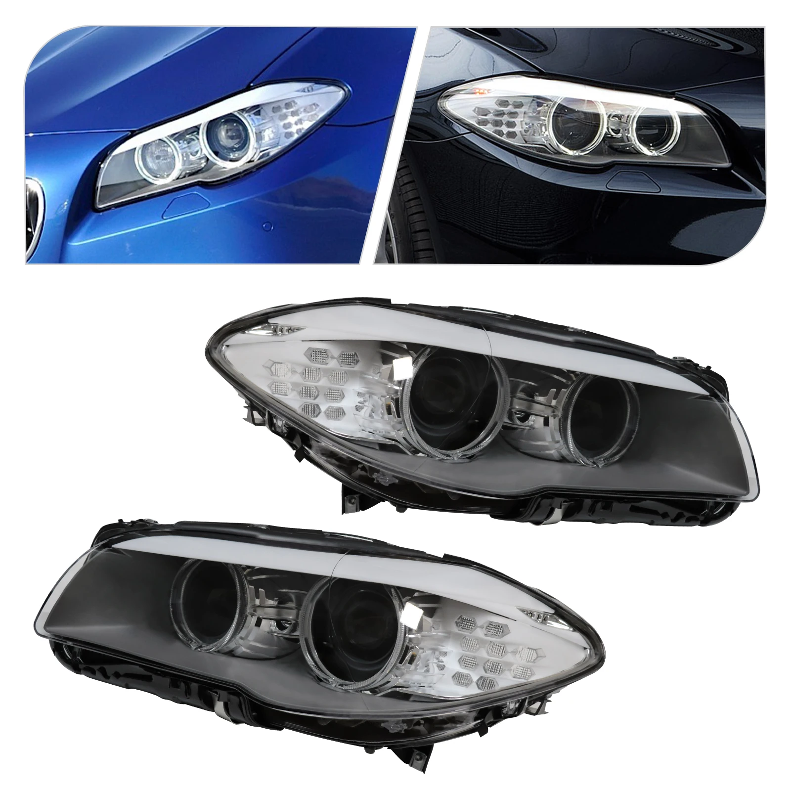 Car headlights For BMW 5 Series 550i 535i 528i 530i F10 2011 2012 2013 Xenon HID Headlight Auto parts For BMW headlamps