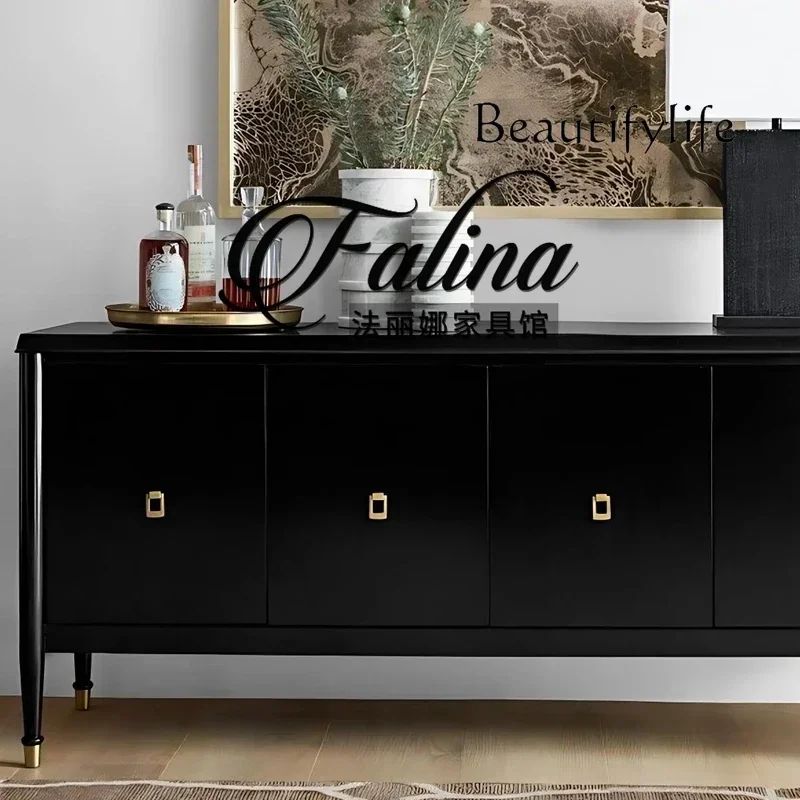 

aQ WW American Side Cabinet Solid Wood Modern Simple Entrance Cabinet Light Luxury Living Room Storage Decoration Cabinet