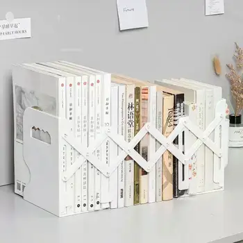 투명 아크릴 북엔드 스탠드 책장 책상 장식 보관 랙, 북엔드 책 거치대 학교 문구, 1PC
