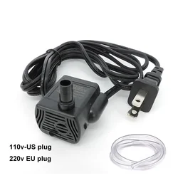 Ultra quiet 3W AC 220V 110V EU US plug Mini Water Pump Flow Rate Waterproof Brushless Water Filter for Fish Tank Fountain t