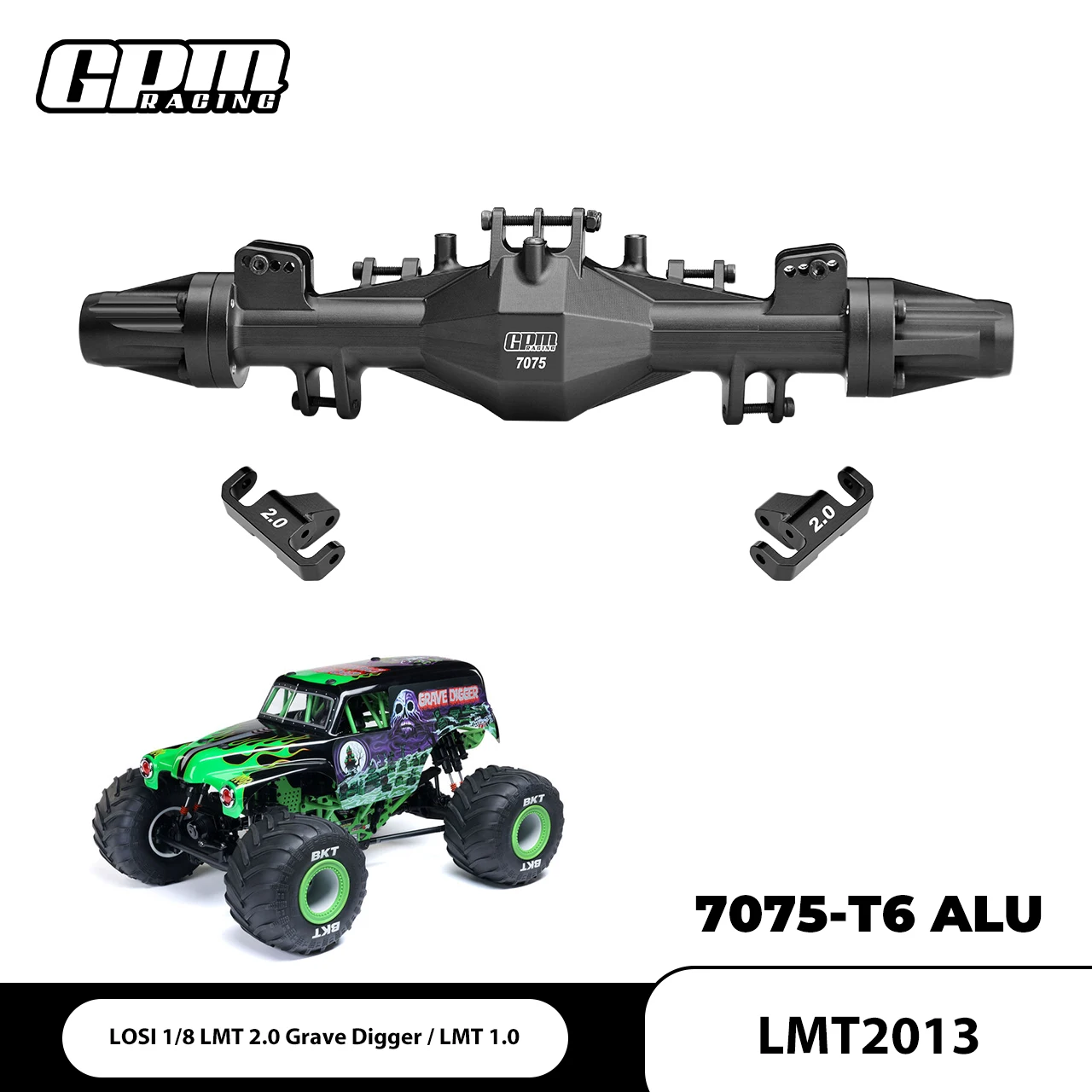 

Комплект быстроразъемного корпуса заднего моста из сплава GPM 7075, LOSI 1/8 LMT 1.0/2.0 LOS-1805 LOS04028