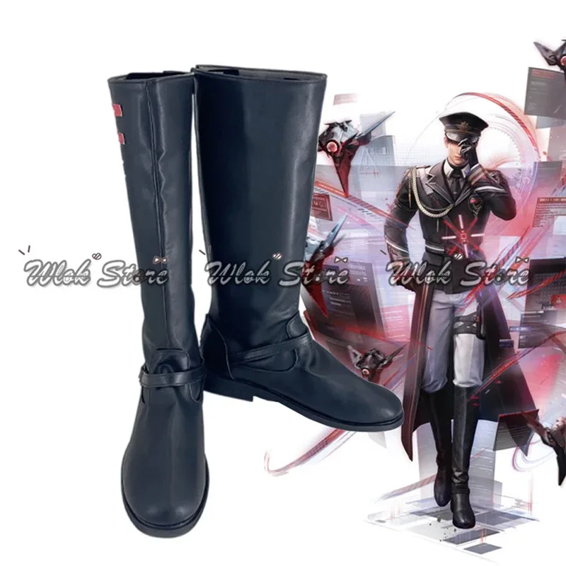 2025 yiyi 게임 러브 앤 딥스페이스 코스프레 신발 블랙 부츠 남성 여성 할로윈 파티 카니발 맞춤형 캘럽 파스스페이스 콜론
