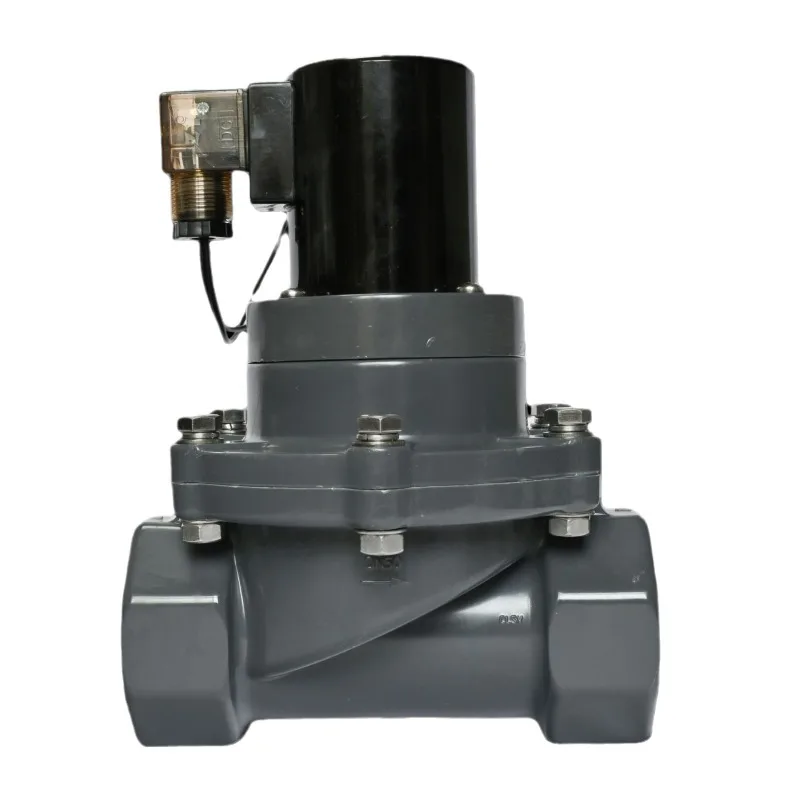 DN15 UPVC Direct‑Acting Solenoid Valve Zero‑Pressure Anti‑Corrosion For Acid Alkali Seawater Pipeline Control Fitting