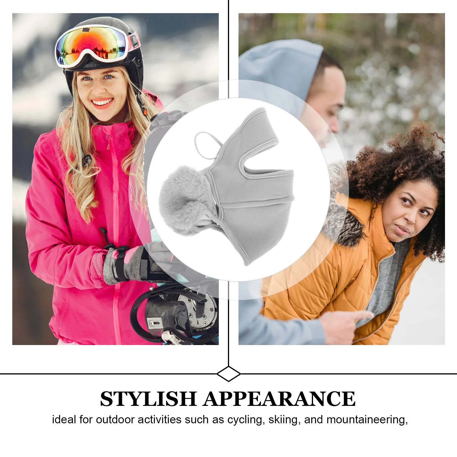 قناع التزلج بالاكلافا قناع الوجه الشتوي الأذن أدفأ يندبروف حجم قابل للتعديل ركوب الدراجات على الجليد ركوب الدراجات النارية #2