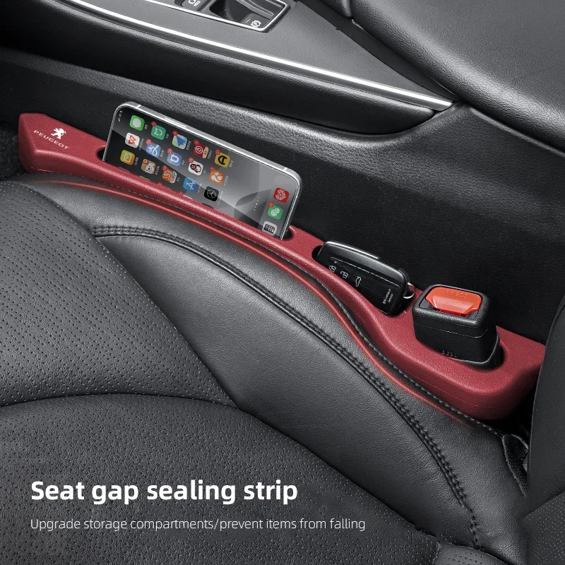 

Car Accessories Seat Gap Filler Can hold mobile phones and keys For Peugeot 301 307 308 3008 205 206 207 208 407 508 5008 106