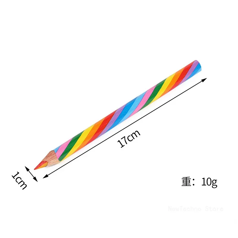 Cute 4 Color Concentric Rainbow Pencil for Student Children\'s Painting Graffiti Drawing Gift Art School Supplies