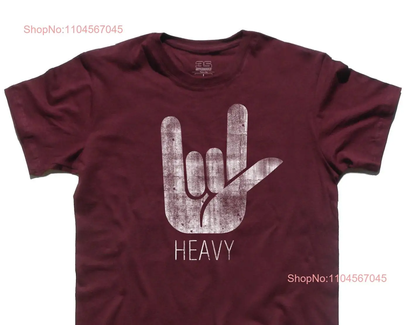 Men's Heavy Horns Hand Fingers T Shirt Rock Classic Line 100 Cotton 185 g m2 long or short sleeves