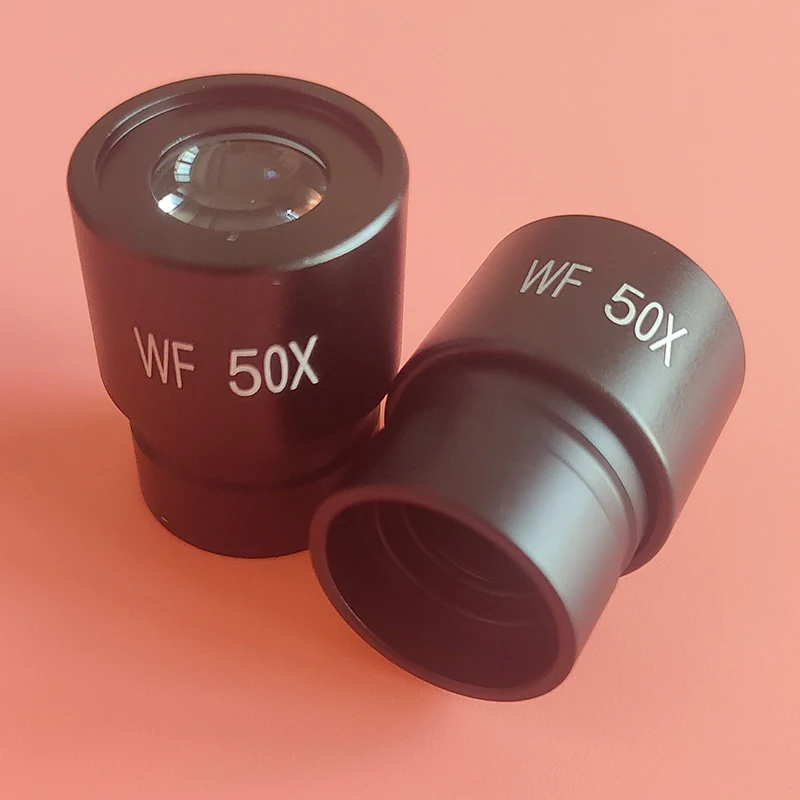 1pcs 2pcs WF50X Wide Angle 50X Eyepiece Optical Lens for Biological Microscope with Mounting Size 23.2mm