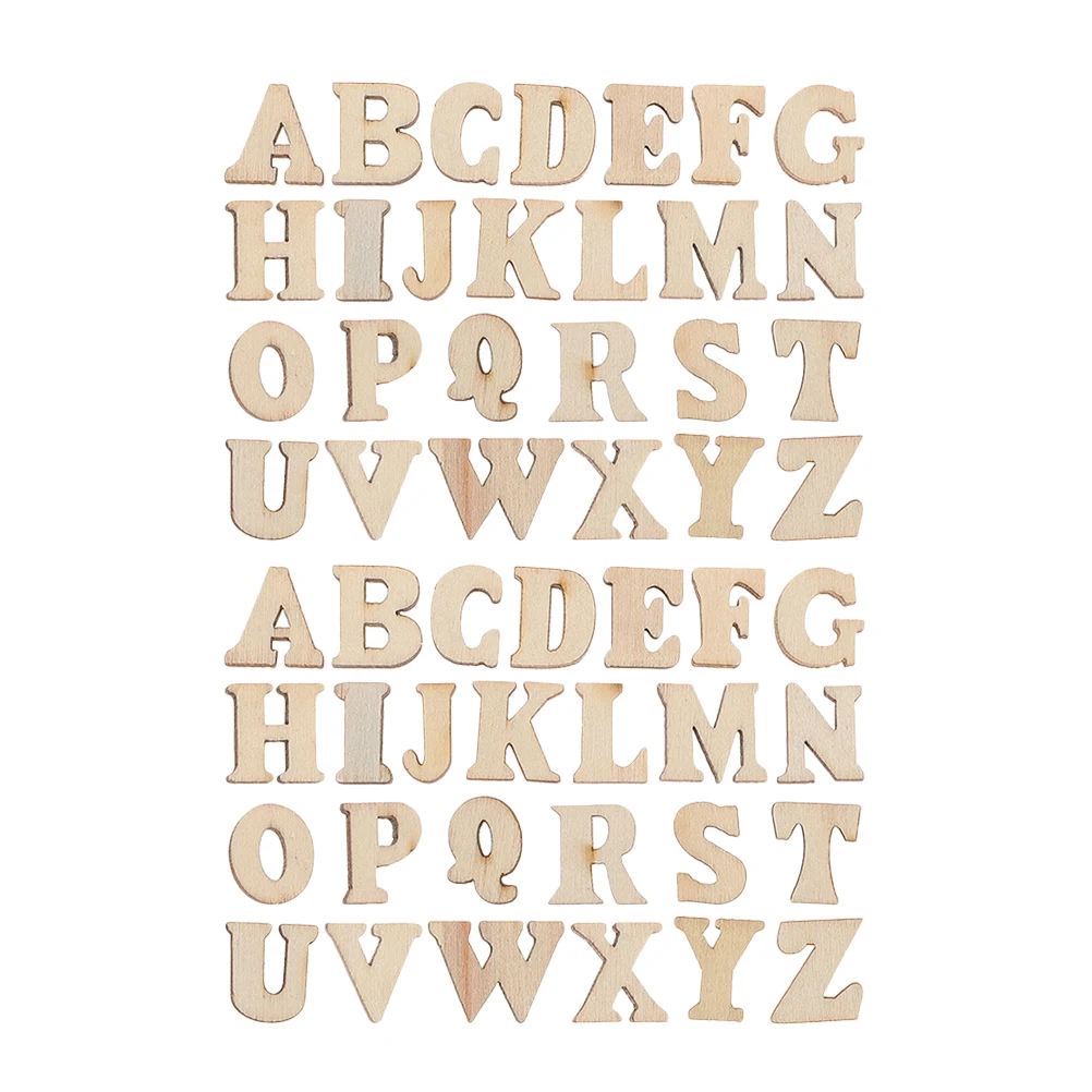 

104 Pcs Letters for Crafts Alphabet Decor Natural Log Chips Unfinished Wood Pieces Craft Room Decor Montessori Style