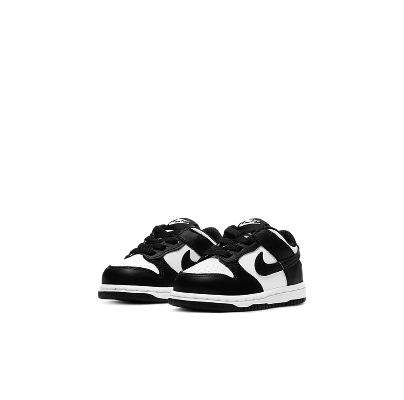 Nike Dunk white/black Trendy and versatile lightweight non-slip wear-resistant toddler shoes black and white Infant and toddler