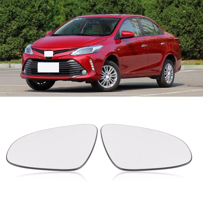 CAPQX For Toyota Vios Levin Yaris 2014 2015 2016 20017 2018 Car Rearview Mirror Glass Side Mirror Lens With Heating or not