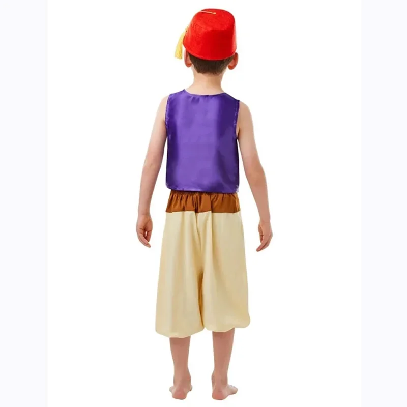 Bambino Bambini Lampada Araba Aladino Costume Cosplay per Ragazzi Halloween Purim Carnevale Festa in Maschera Fantasia Vestire