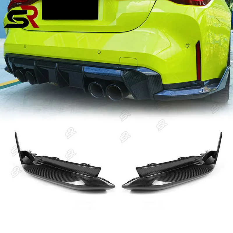 For BMW M3 G80 M4 G82 G83 MP Style Carbon Fiber Corner Car Rear Bumper Splitter Car Styling Front Splitter Corner Trim Cover