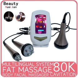 New 3 in 1 80K Cavitation Slimming Machine Ultrasonic Body Shaping Massage RF Facial Skin Tightening Lifting Device