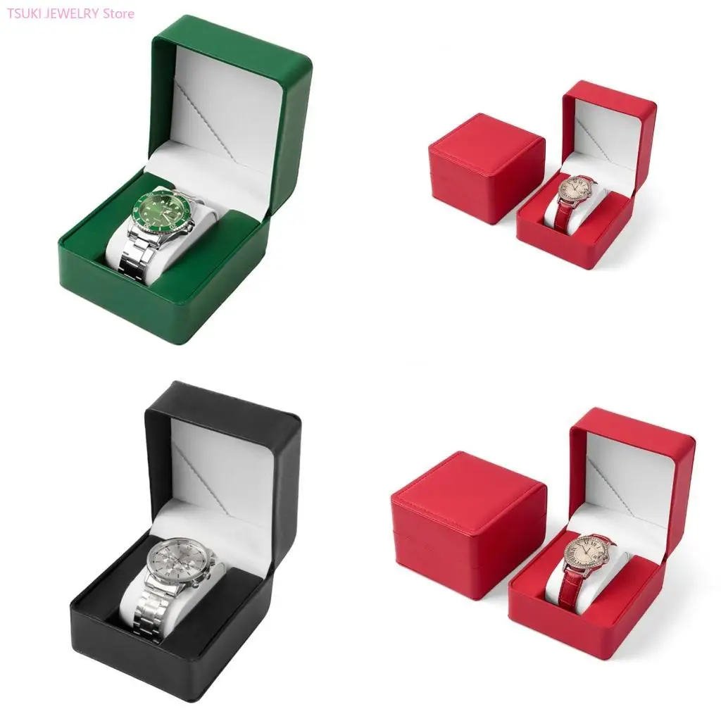

62KE PU Leather Case Portable Travel Watch Box Shockproof Watch Storage Box Waterproof Jewelry Container for Travelling